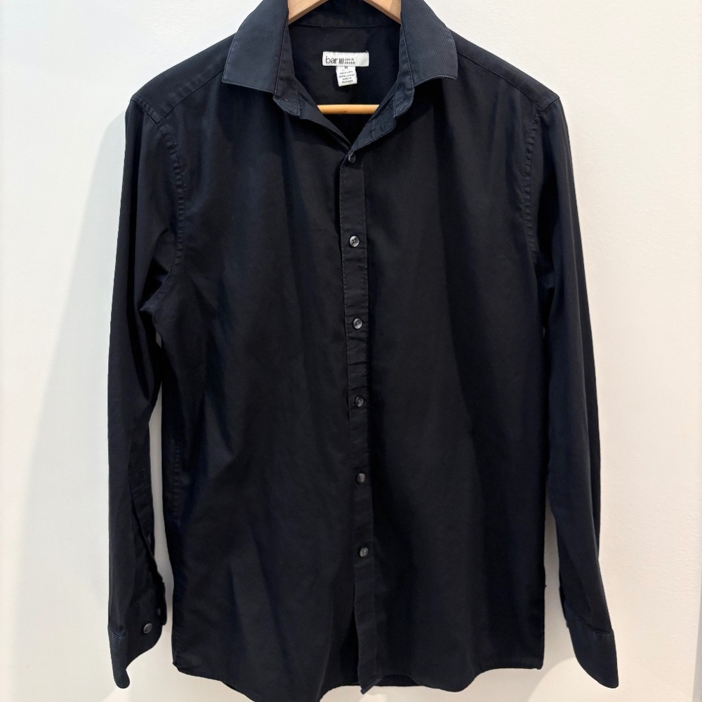Bar III Men's Medium Slim Fit Stretch Long Sleeve Button Down Shirt